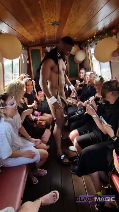 Hen party in the bus with black magic
