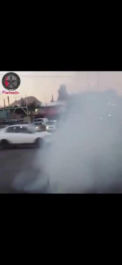 Motorcyclist tries to show off