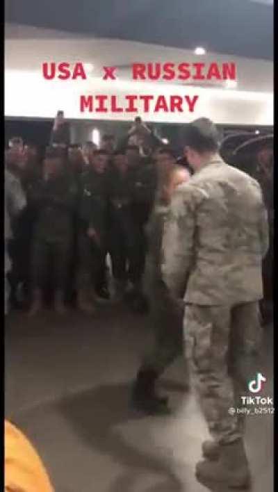 Russian and American soldiers