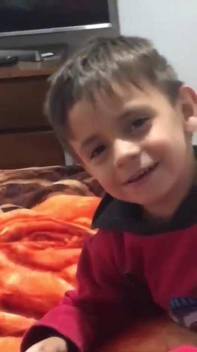 hey dad I can shave!