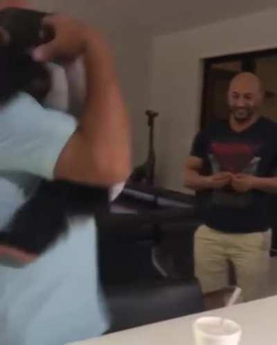 Rescued Chimp reunites with old caretaker.