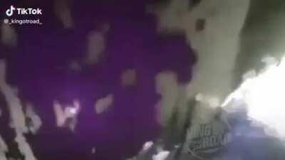 Idiot stops in front of Dumptruck yet Karma gets 