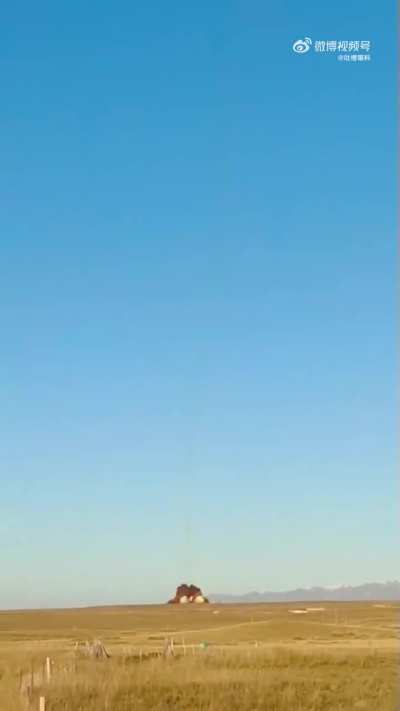 First stage of Chinese Long March 2D rocket crashes back to earth after launch (13 October, 2025)