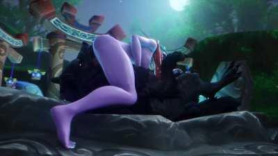 Tyrande and a wolf 69 (Noname55)