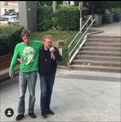 Let me just slide down some stairs real quick