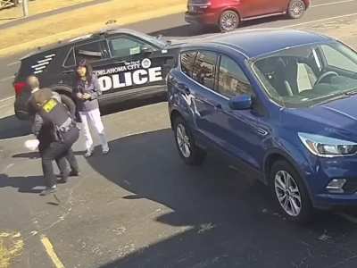 Rabid city employee named Joseph Gibson slammed 71 year old, 5 foot 3, Lich Vu to the ground face first. Vu is still in the hospital 2 weeks later. Apparently Gibson felt that the 71 year old was a threat to his safety.