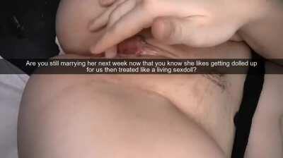 Soon she'll be walking down the aisle... today she is literally gargling her coworker's jizz