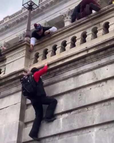 When you run out of stamina climbing