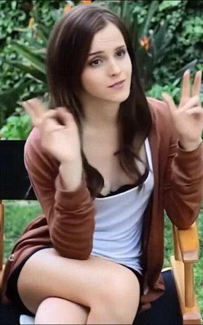 Emma Watson talking about something