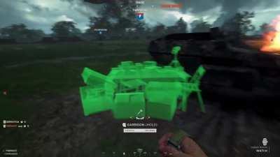 “American supplies falling down on ping”, enemy artillery commander replies -“Say No More”. Hell of a shot I must say