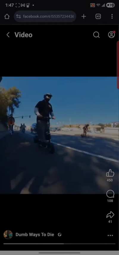 Scooter Gang on a highway