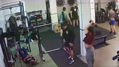 Literally training under heavy weights