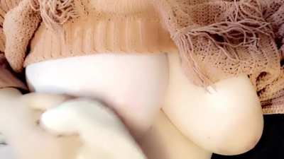 Hold these huge tits while I titfuck you 