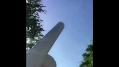 To the moon he goes!