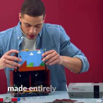 LEGO and Nintendo have teamed up to design a console that is made entirely of LEGO bricks that allow playing the original Super Mario.