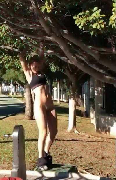 Friends fooling around