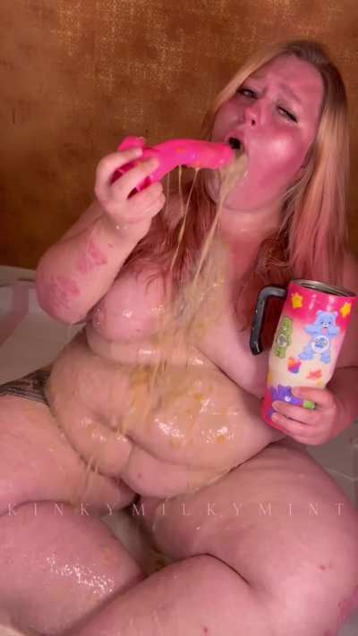 Chunky waterfall of puke on my belly