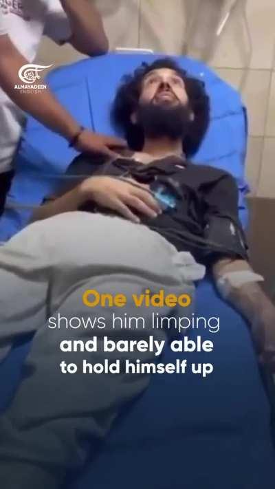 Footage showing the conditions in which Moazaz Obaiat, a Palestinian from Bethlehem, was released after nine months of Israeli detention.