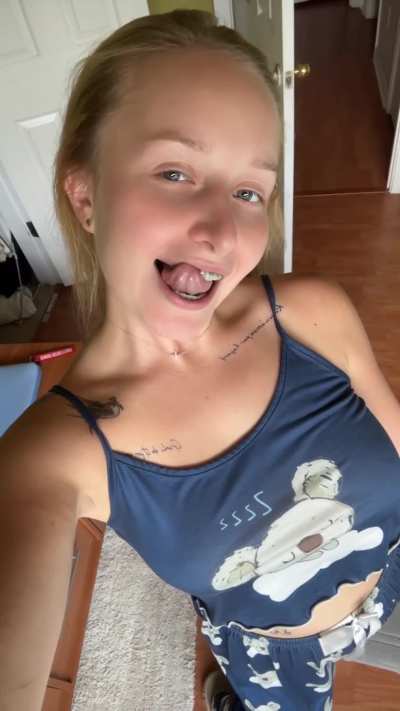 I want you to be rock hard thinking about the metal in my mouth