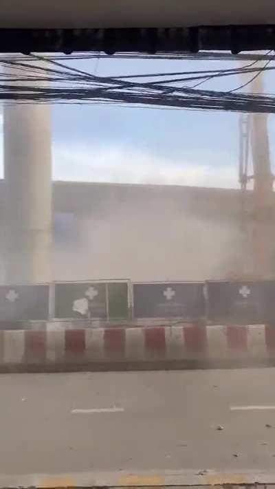 July 10th 2023. Bangkok, Thailand. An overpass under construction collapsed.