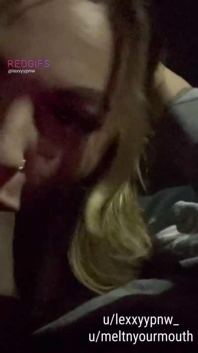 Hubby dared me to suck a new BBC in the hotel parking lot while he went to go get our room ready… I love being such a slut!! 