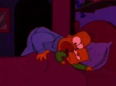 homero le cuenta la historia del doomslayer a bart