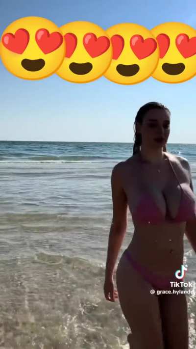 Grace Hyland In A Bikini On A Beach