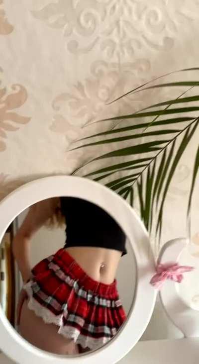 Big ass in a small skirt