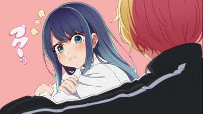 Akane is pouting for 30 seconds straight, with sound