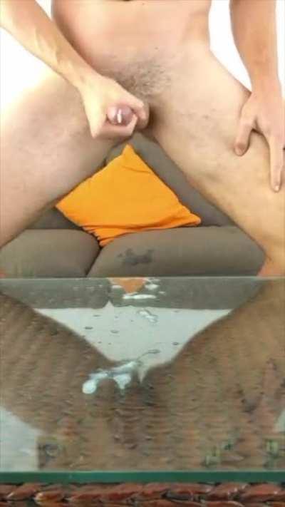 Cum on coffee table