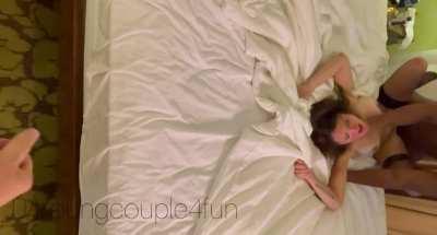 I reached my goal of 21 different cocks for 2021 🥰😏 Hubby just stroked his little cock as he admired how much bigger and aggressive the guy fucking me is 😈