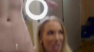 Older woman helps him out