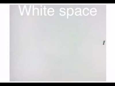 Alone in white space