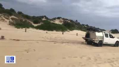Driving your Maserati at the beach.
