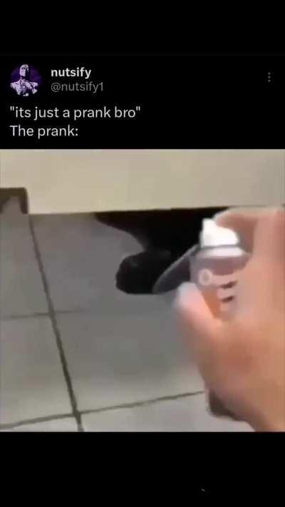 Bruh that's a simple prank bro don't over reacting   THE PRANK: