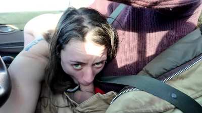 Blowjob on the road