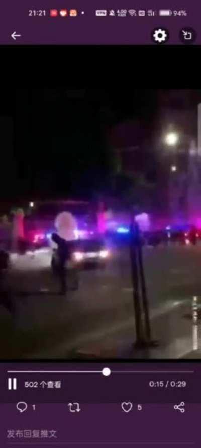 The empire strikes back: China's Armed Police arrive on the scene to beat up protesters