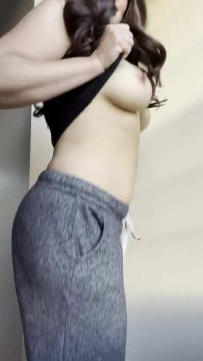 Picture the view of my tits bouncing on you....