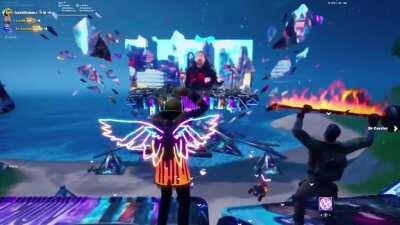 Perfectly timed my “Drop The Bass” emote to a Steve Aoki beat drop.