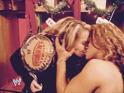 Have you ever jerked off to this Mickie James-Trish Stratus kiss