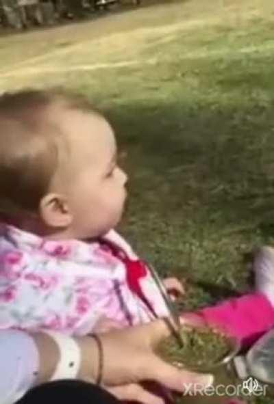 This baby's reaction to the drink