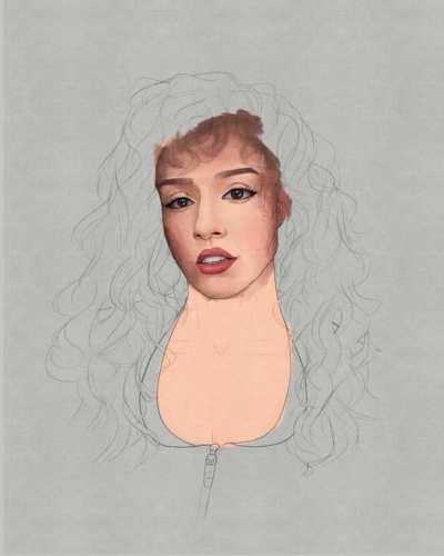 Video of me drawing the Pokimane fanart