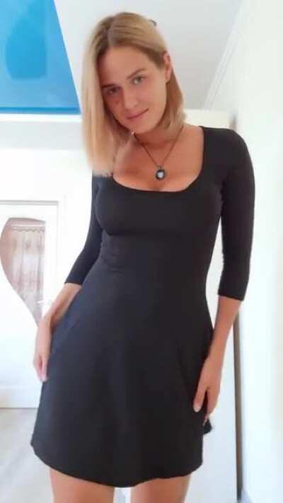 what does the black dress hide? =)