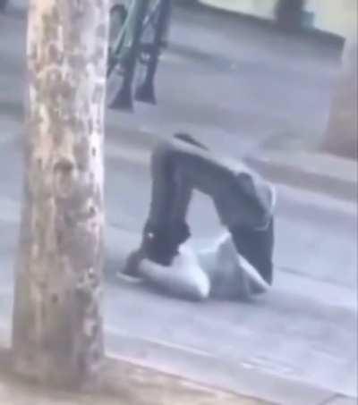 Rare footage showing the effects of being bitten by the enemy. He’s one of them now rip