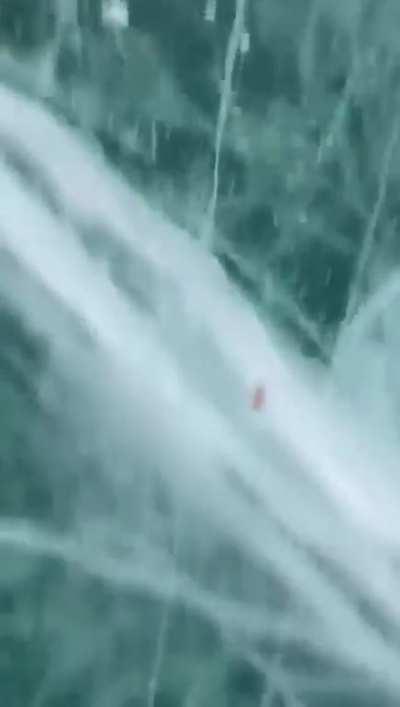 🔥 Ice fishing in 40' water on a very clear Lake Superior