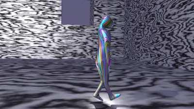 A surreal animation with three exciting characters