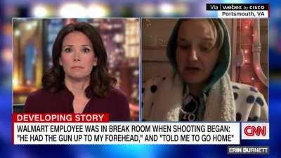 Jessie Wilczewski was an employee for only five days at Walmart in Chesapeake, VA, when a fellow employee opened fire in the store's break room. She recounts her horrifying experience to CNN's Erica Hill.