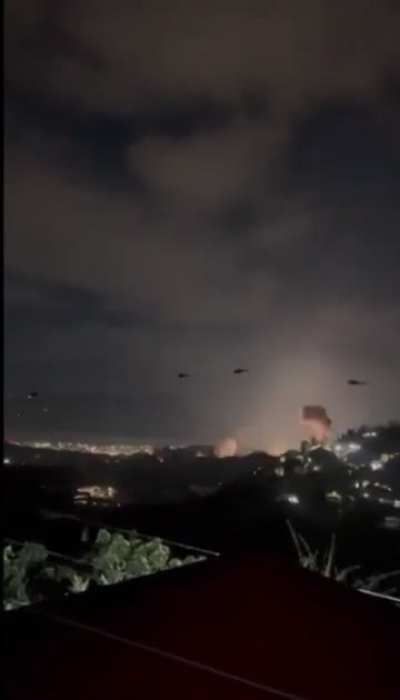 More footage from the U.S bombing Venezuela (03/01/26, footage obtained by the BBC).