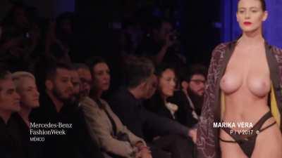 Alejandra Guilmant Topless at a runway