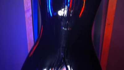 How about seeing the fuck machine in action on this bound latex drone? [F]